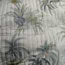 Tommy Bahama - Twin Quilt, Reversible Cotton Bedding, Floral Bedding Set (Serenity Palm Blue, Twin)