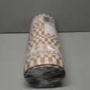 FRESHMINT Floral Checkerboard Anti-Fatigue Kitchen Mat Set of 2, Cushioned Foam Kitchen Mats for Floor, Waterproof Non Slip Comfort Mat, Modern Kitchen Rug for Kitchen Decor, Sink, Khaki Tan