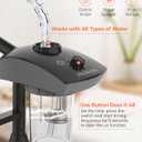 TASALON Professional Ionic Facial Steamer, 2-in-1 Face Steamer for Facial with 5X Magnifying Foldable Arm, Mist Face Steamer Salon Spa Beauty Skin Care Equipment, Aroma Therapy Nozzle Included- Blcak