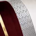 Yangest Wine Red Christmas Velvet Throw Pillow Cover with Gold Striped Leather Cushion Case Modern Luxury Pillowcase for Sofa Couch Bedroom Living Room Home Decor,20"x20"