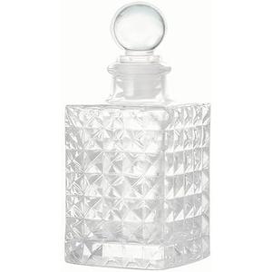 Mini Whiskey Decanter with Glass Ball Stopper, Empty Clear Diffuser Bottles,Vintage Small Decorative Vase for Wedding Table Party Dining Room Bathroom Home Office (Diamand 5oz)