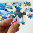 QUOKKA 4SET Puzzles for Kids Ages 4-6 - 24 Pcs Wooden Toddler Puzzles Ages 3-5 - Africa Ocean Animals Farm Learning Games for Boys and Girls 4-8 Year Olds