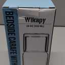 Wikapy Bedside Water Carafe and Glass Set With Silicone Coaster for Nightstand, Bedroom, 18 OZ Clear Mouthwash Dispenser for Bathroom