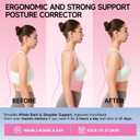 Posture Corrector for Women, Back Brace Support for Upper and Lower Back Pain Relief, Adjustable for Back straightener, Spine Alignment, Scoliosis, Hunchback, Spine Corrector (L ( Waistline 30.5"-37" ), Pink)