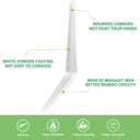 Shelf Brackets 12 Inch, 20 Pack White Metal Heavy Duty L Adjustable Floating Shelves Bracket, 12 x 10 Inch Closet Pipe Decorative Shelf Angle Bracket for Wall Wood with Screws