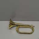 Gold Plated Brass Trumpet Bugle Horn with Bag & Gloves for Military Orchestra and Festival Performances
