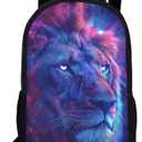 Galaxy Lion School Backpack For Girls Boys Kids,Lightweight Elementary Student Bookbag Perfect for Back to School (Color 10)