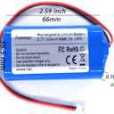 5200mAh 3.7v Lithium ion Battery with 2.0Pin JST-PH JST 2.0/2P Plug Rechargeable Battery Pack Lithium 3.7 Volt Batteries for Electronics, Toys, Lighting, Equipment, Bluetooth Speaker Other Products.
