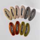 Lemeilleur 10 Pieces 3.2 Inch Big Oval Shape Women Hair Clips Metal Acrylic Resin No Slip Hair Barrettes for Girls Women Hair Styling Hair Accessories