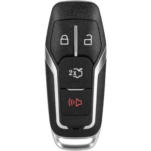 Key Fob Cover Replacement 4 Buttons Key Fob Shell Case M3N-A2C31243300 164-R7989 for Ford Explorer 2016-2017, for Ford Edge / Fusion Titanium / Mustang 2015-2023