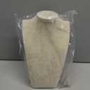 Coward Necklace Bust Stand, Necklace Holder Stand, Beige Velvet Necklace Jewelry Display Holder for Home Use or Store Shop Show (9" Hight)