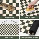 Dog Food Mats for Floors Waterproof, Pet Water Bowl Mats Pet Feeding Absorbent Placemats Plaid 16 * 24 inch