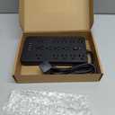 Surge Protector Power Strip-14 Outlets and 6 USB Ports, 6 Feet Flat Plug Extension Cord, 1850 Joules, Black, ETL Listed for Home, Office, Dorm Room