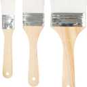 Set of 3 Chip Paint Brushes with Synthetic Bristles for Priming Painting, Varnishing, Wood, Walls, Painting
