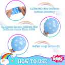 60Pcs Snow Balloons 12 Inch Cloud Blue Balloons Birthday Party Supplies Latex Helium for Arch Garland Kit Boys Girls Themed Birthday Party Decorations Baby Shower Favors (White)