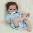 SCOM Reborn Baby Dolls Boy Meadow- 18 Inch Realistic Newborn Soft Weighted Body Adorable Poseable Real Life Doll with Accessories for 3+ Year Old Gifts, Pretend Play, Collection