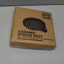 Spoon Rest, 5 inch Large Spoon Holder for Stove Top Ceramic Spoon Rest for Kitchen Countertop, Heat-Resistant Cooking Utensil Holder for Spatula, Tongs, Framhouse Decor for Mother's Day, White