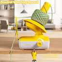 GAMKII Yarn Winder, Electric Yarn Ball Winder Stepless Speed, 10oz Capacity Automatic Winder for Crocheting Knitting, Adjustable Strong Spring Tension Yarn Cake Spinner Roller Swift (Yellow)