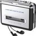 Cassette Player - Compact Tape Player Portable Recorder with Earphone-Convert Audio Music Cassette to MP3 Digital, Compatible with Laptop/PC/MAC- for Entertainment, Travel, Light Sports (Silver)