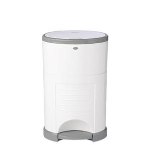 Diaper Dekor EKO Classic Diaper Pail, White | ONLY Eco-Friendly Diaper Pail Made with 70% Recycled Materials | Hands-Free: Step Drop Done | Cost-Effective Refill System