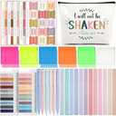 INCOK Bible Journaling Kit - I Will Not Be Shaken Bible Bag Bible Markers Tabs Assorted Colors No Bleed Pastel Aesthetic Highlighters Study Journaling Back to School Supplies Set of 2