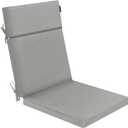 Favoyard Outdoor Chair Cushion 21 x 20 x 2 Inch Waterproof & Color Fade Resistant High Back Patio Furniture Cushion Replacement with Removable Cover, Ties and Hidden Zipper for Outdoor Dining Chairs (Grey)