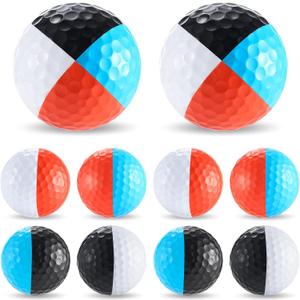 8 Pcs Practice Colored Golf Balls in Bulk Equal Division Funny Golf Gifts for Men Dad Husband Boyfriend Golfers