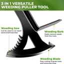 Manganese Steel Crack Weeder Tool,Multi-Functional Weed Puller Tool,Heavy Duty Crevice Weeding Tool with Serrated Sickle Blade,Moss Scraper Weed Remover for Weeding Between Concrete Pavers Decks