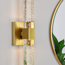 Epinl Bathroom Sconce Wall Lighting - Modern Gold Wall Sconce Crystal Wall Light 3000K LED Wall Mount Light Vertical and Horizontal Bathroom Vanity Light Fixture for Living Room Bedroom
