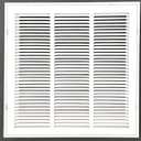 18" W x18 H Stamped face Steel Filter Return Grille White Powder Coating with Frame Overall Outside Dimension 20.6"x20.6" (Fits 18" x 18" Duct Opening)