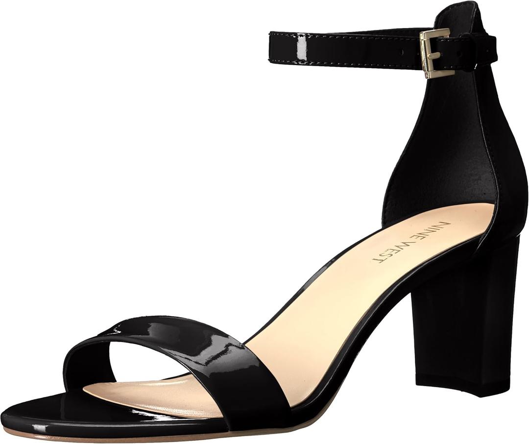 NINE WEST womens Wnpruce (9.5, Black Patent)