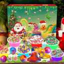 Slime Advent Calendar 2025, Christmas Countdown Calendars 24 Days with DIY Slime Kit Gifts for Toddler Kids Teens Girls 4 5 6 7 8 9 10 11 12 Year Old