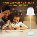 Table Lamp Touch Rechargeable Lamps: 3 Colors Stepless Dimming 5000mAh Rechargeable Battery 4 Timing IP54 Waterproof for Bedside Room (A, 1)