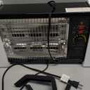 JASUN Portable Space Heater Electric Radiant Heater Fast Heating with Adjustable Thermostat, Portable Indoor Heater with Handle Quiet Energy-Saving 1250W/1500W for Office Home Garage Bedroom Black