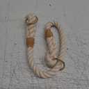 Glow Pups Rope Dog Collar, Cream Ombre Slip Collar for Medium and Large Dogs, Handmade with Durable Rope Material, Adjustable Fit for Comfort - White (Medium)