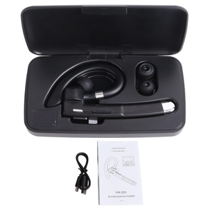 NIBEMINENT Wireless Bluetooth Earpiece Waterproof Lightweight Single Ear BT 5.1 Wireless Handsfree Headset for Business Office Driving
