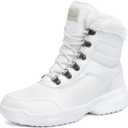 Dannto Women Winter Snow Boots Ladies Warm Fur Lined Ankle Booties Outdoor Water Resistant Furry Shoes (9)