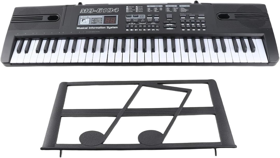 61-Key Electronic Keyboard Portable Digital Piano with LCD Display USB & Mic Built-in Speakers Music Stand for Kids Adults Home Learning 61-Key Electronic Keyboard Portable Digital Piano with LCD Display USB & Mic Built-in Speakers Music Stand for Kids Adults Home Learning