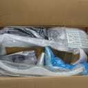 Winrise Office & Gaming Chair, High Back Ergonomic Reclining Desk Chair, Big & Tall, Comfy Home Office, Breathable Mesh, Adjustable Armrests (White)