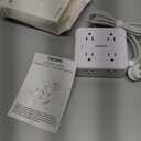 Surge Protector Power Strip - CHCORE 5Ft Braided Extension Cord with 8 Outlets with 4 USB (2 USB C) Charging Ports, Flat Plug Multi Plug Outlet Extender Charging Station for Home Office, ETL, White