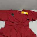 Wedding Guest Dresses for Women Have Pockets Cocktail Dress Ruffle Sleeve A Line Evening Party Formal Dresses for Women (Medium, Burgundy)