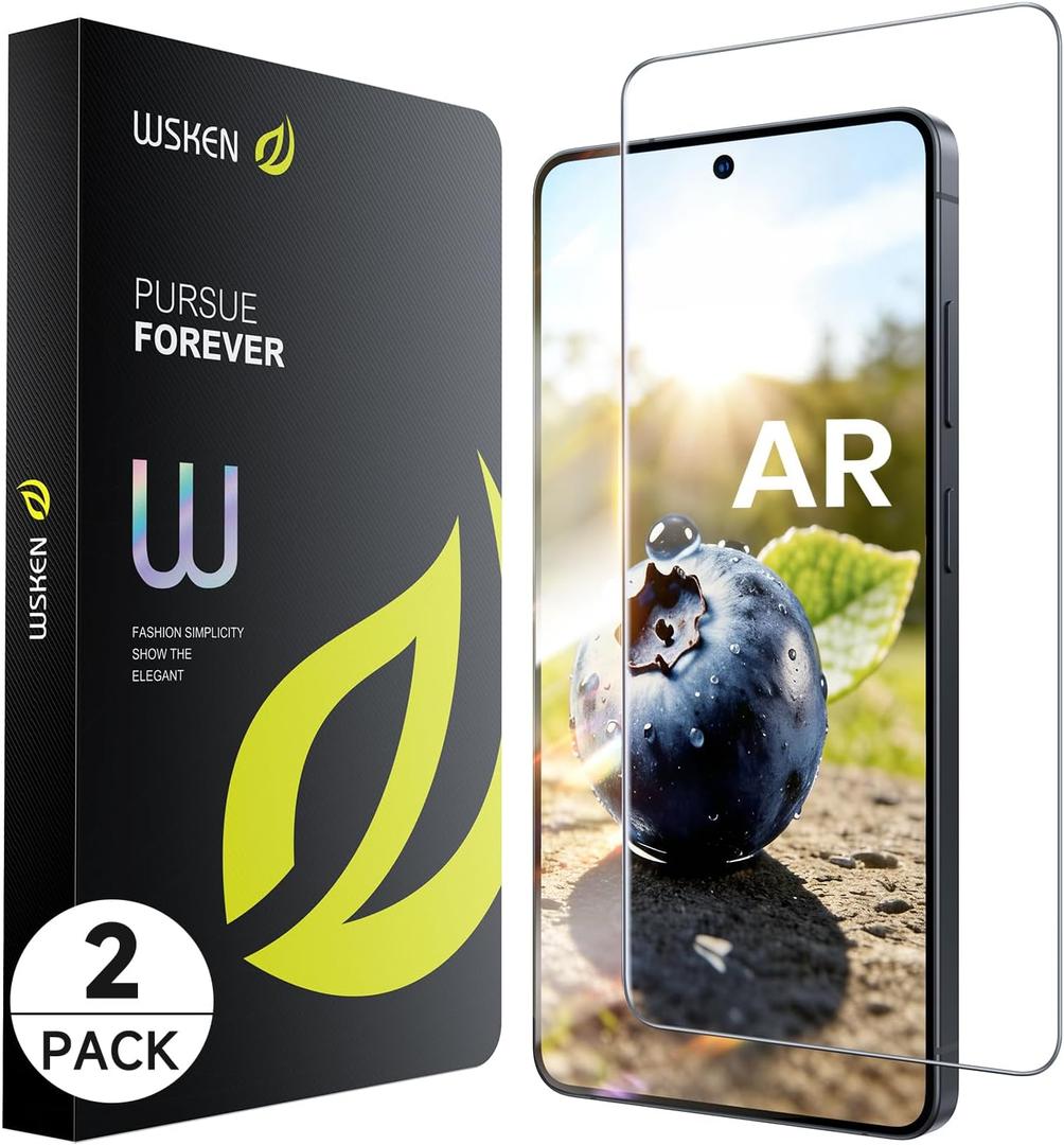 WSKEN for Samsung Galaxy S26 Ultra Screen Protector - AR Original Visual, Fingerprint Unlock [100% Anti Reflection] Shatterproof Anti Glare 9H+ Tempered Glass S26 Ultra Screen Protector, 2 PCS