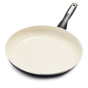 GreenPan Rio Healthy Ceramic Nonstick 12" Frying Pan Skillet, PFAS-Free, Dishwasher Safe, Black