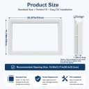 4 Pcs 20.87"×13.78" Garage Door Windows Inserts, Vinyl Window Frame and UV Resistant Acryl Glass, Garage Door Replacement Panels, Room Type