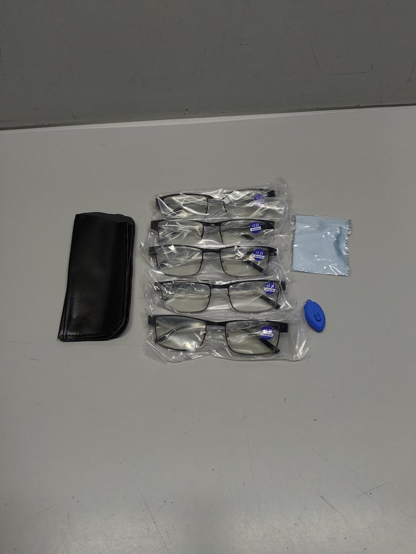 Gaoye Reading Glasses Men/Women, Eyeglasses, Blue Light Readers for Men/Women, Computer Eye Glasses, Cheaters 2.25X, Pack of 5