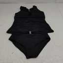 Womens Two Piece Swimsuits - Ruffle Flounce Tankini Tummy Control Bathing Suits V Neck Swimwear M