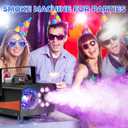 Fog Machine, Smoke Machine with Disco Ball Lights, 600W and 4000CFM with 13-Color LED Effects, Wired And Wireless Remote Controls, Ideal for Indoor, Outdoor, Halloween, Wedding, and Parties