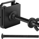 E Track Spare Tire Holder Mount, Upgraded E-Track Double Fittings Spare Wheel Carrier for Enclosed Trailers, Garages, Truck, Warehouse and Semis, Etrack Rail Accessories for E Track System (Black-1 Pack)