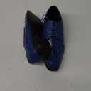 STW Men's Alligator Crocodile Print Oxfords Fashion Lace Up Dress Shoes (6.5, Royal Blue)