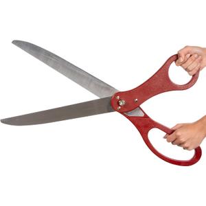 25" Giant Scissors for Grand Opening Ceremony Big Ribbon Cutting Scissors Red for Special Events Heavy Duty Shears Inauguration and Ceremonies Theater Performances